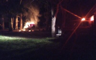 Pérdidas totales por incendio en un parador de comidas en Guanaco