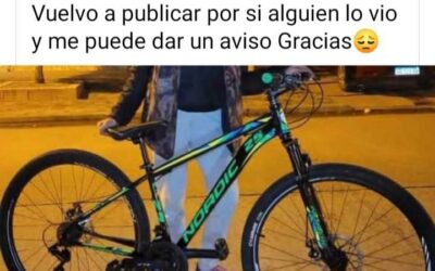 Me la robaron la bici el otro finde semana, ya hice la denuncia mi numero de telefono es 2396 57 15 68