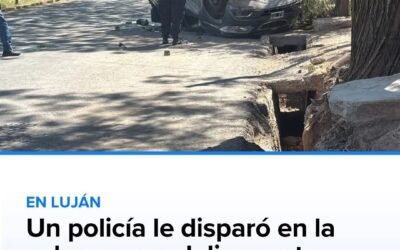 UN POLICIA LE DISPARÓ EN LA CABEZA A UN DELINCUENTE QUE LE HABÍA ROBADO EL ARMA